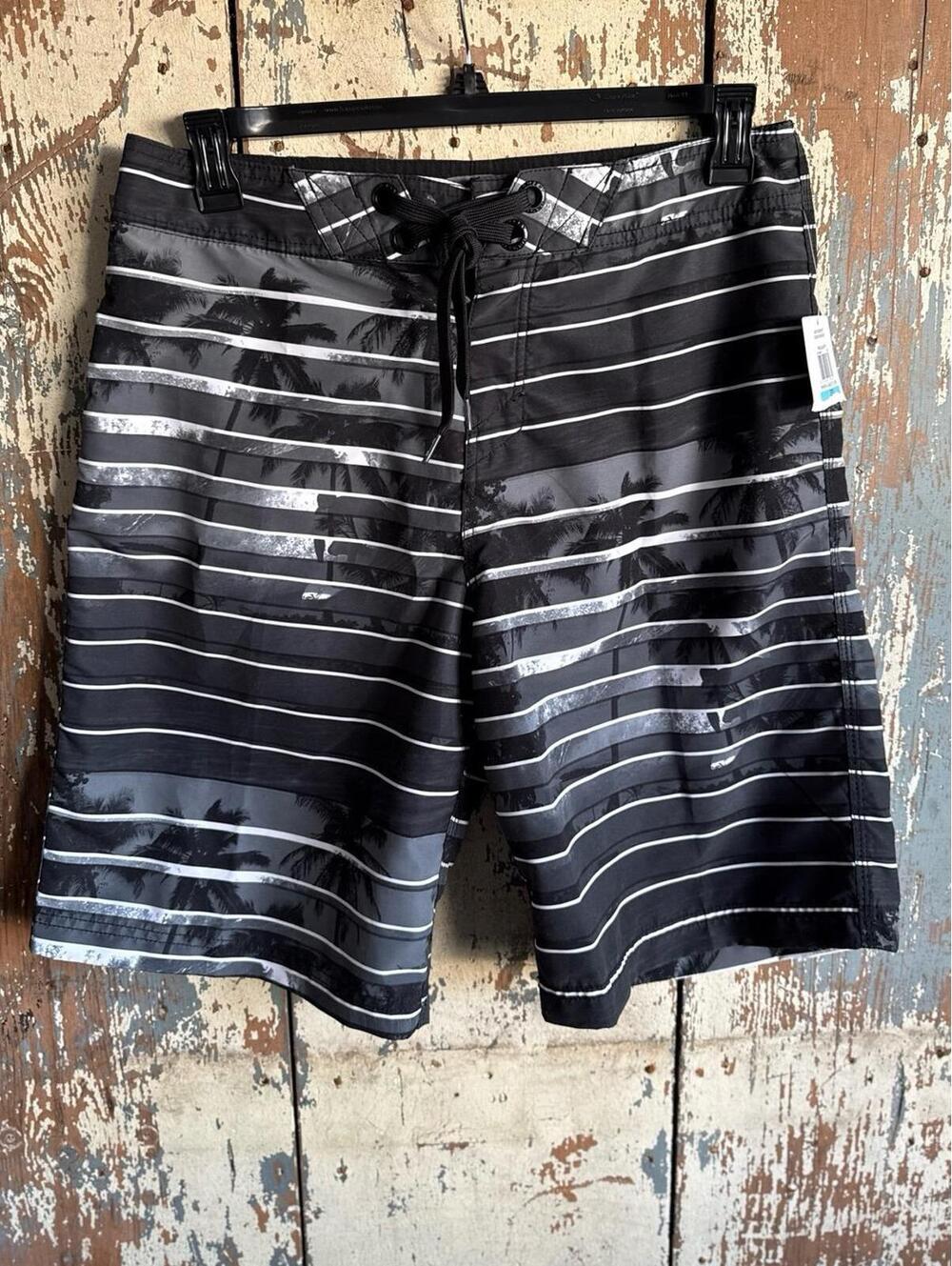 NWT Men’s Oakley Swim Board Shorts size 31 black stripes